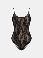 Floral Lace Backless Cami Bodysuit