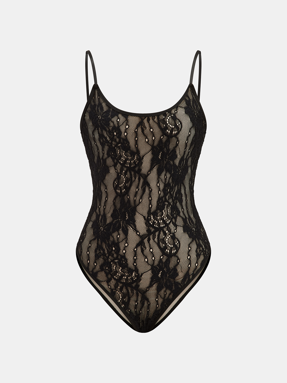 Floral Lace Backless Cami Bodysuit