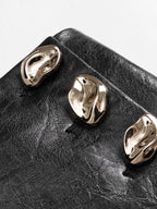 Faux Leather Panel Lantern Pants