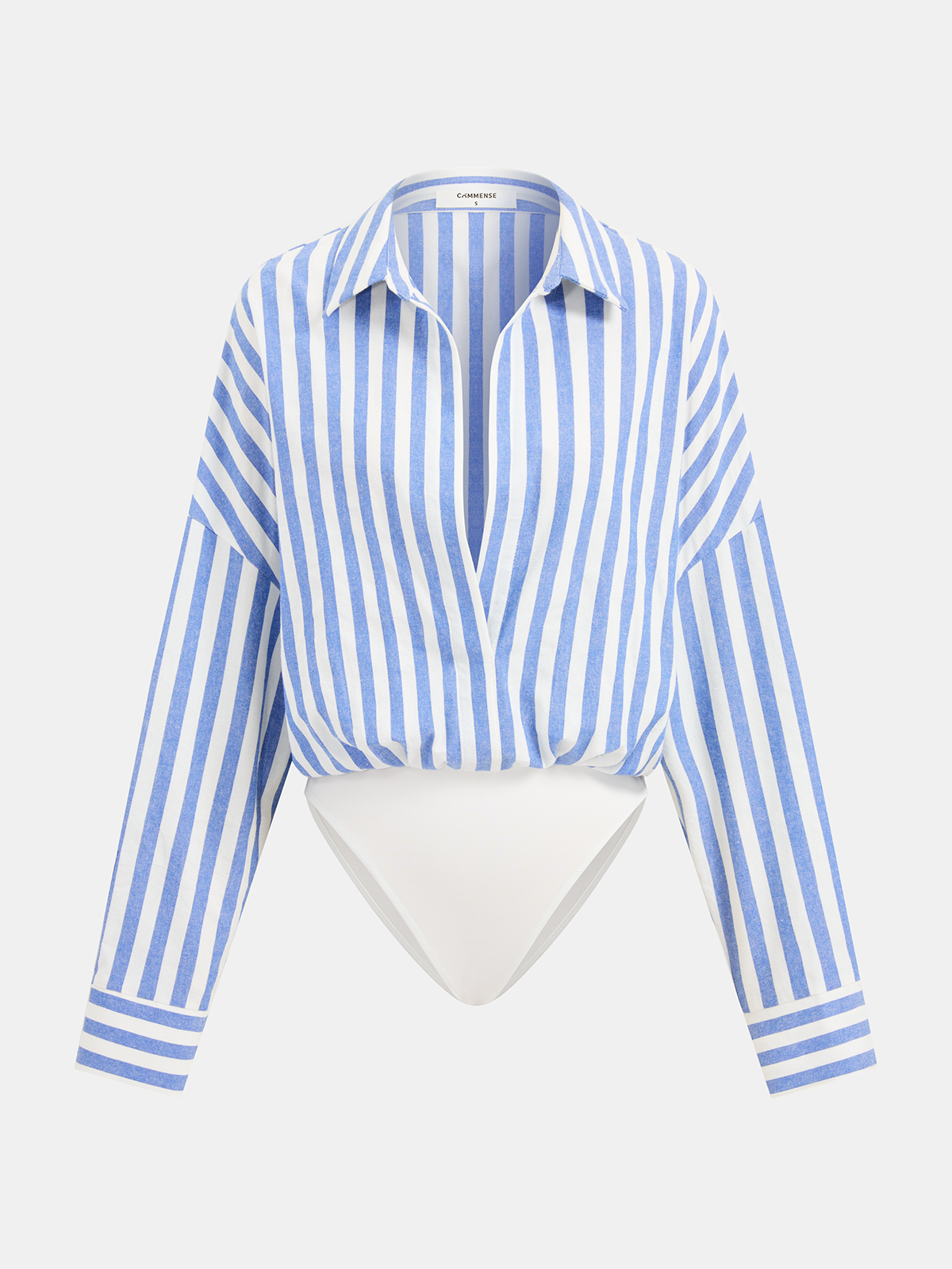 Striped Long Sleeve Shirt Bodysuit