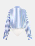 Striped Long Sleeve Shirt Bodysuit